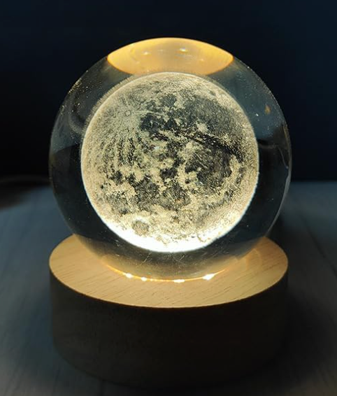 Lampara de luna llena 3D flotante