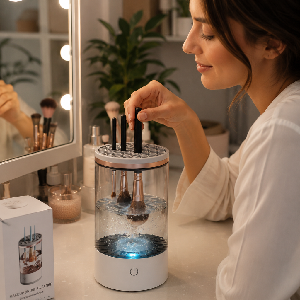 ✨ Limpiador Eléctrico de Brochas de Maquillaje